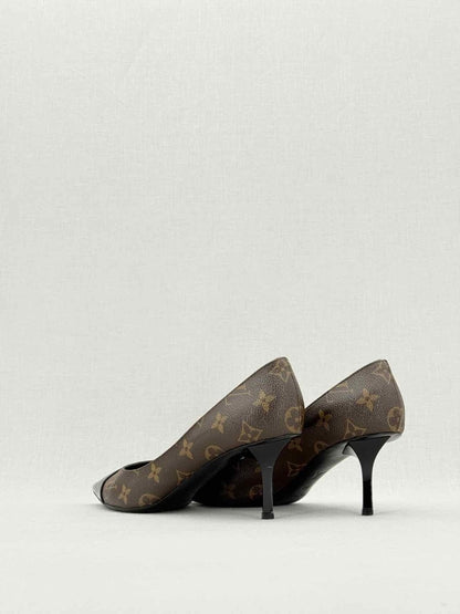 Pre - loved LOUIS VUITTON Fetish Brown Monogram Size EU 38 Pumps at Reems Closet