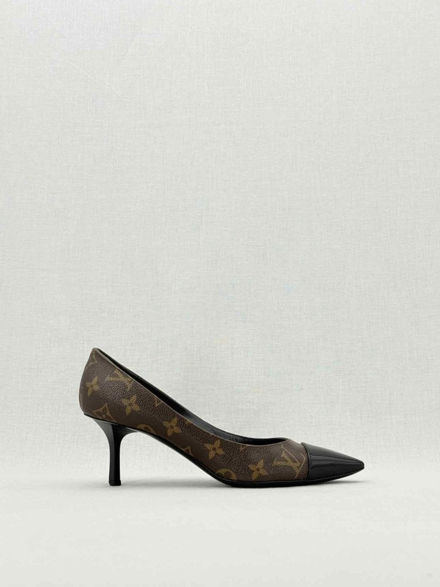 Pre - loved LOUIS VUITTON Fetish Brown Monogram Size EU 38 Pumps at Reems Closet
