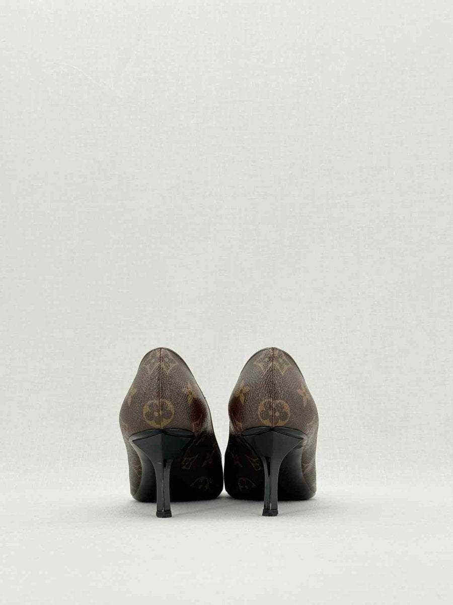 Pre - loved LOUIS VUITTON Fetish Brown Monogram Size EU 38 Pumps at Reems Closet