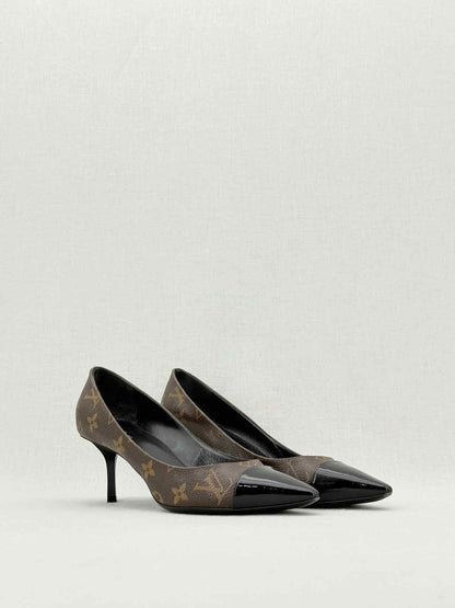 Pre - loved LOUIS VUITTON Fetish Brown Monogram Size EU 38 Pumps at Reems Closet