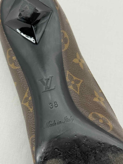Pre - loved LOUIS VUITTON Fetish Brown Monogram Size EU 38 Pumps at Reems Closet