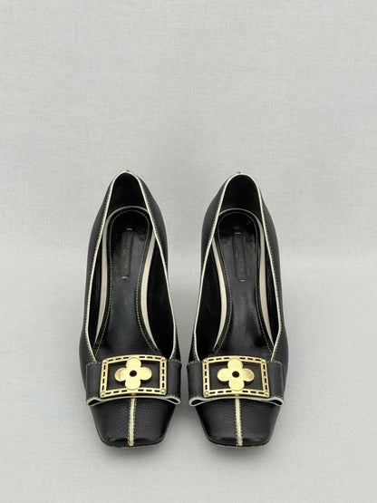 Pre - loved LOUIS VUITTON Fleur Black Size EU 37.5 Pumps at Reems Closet