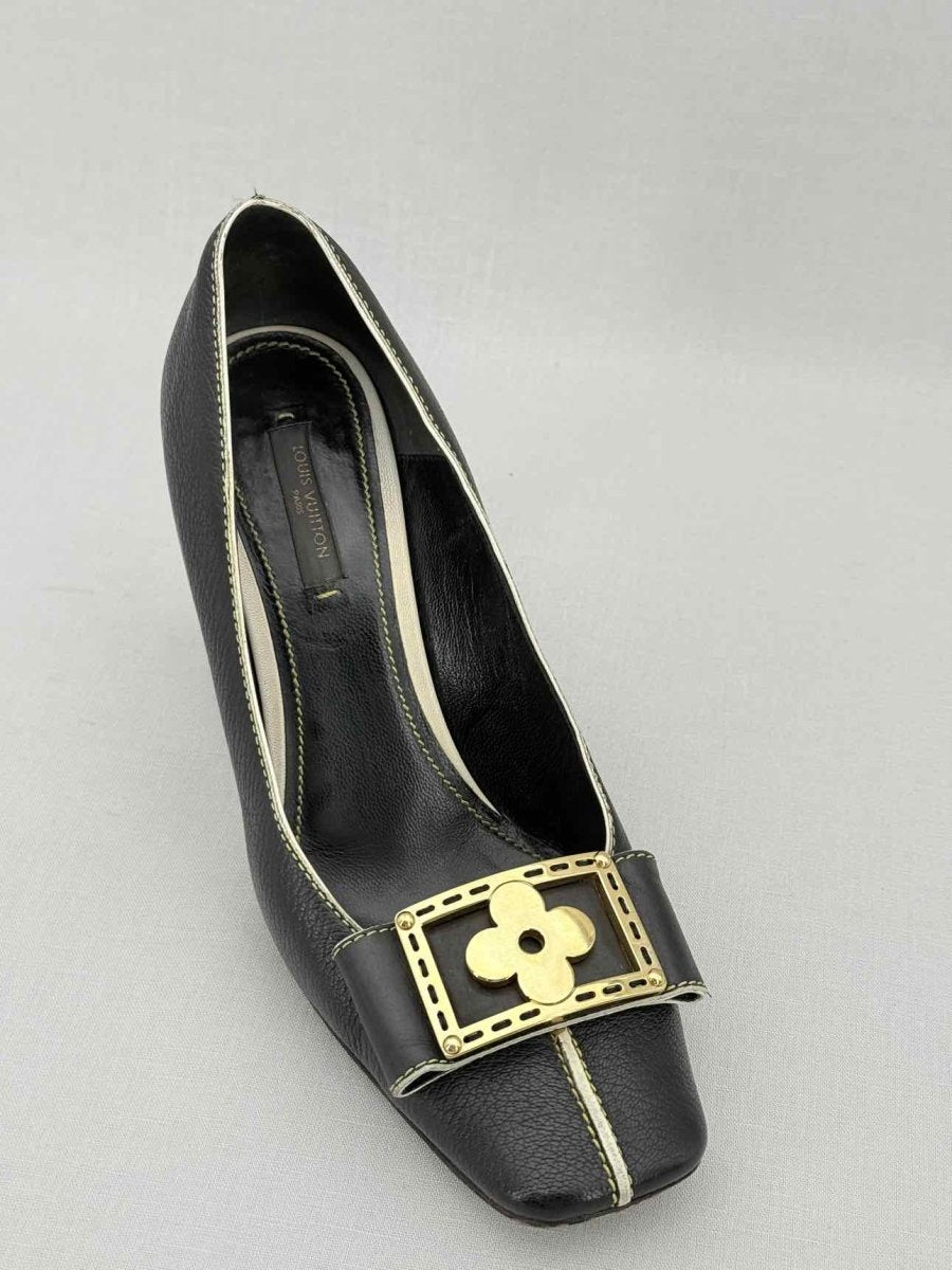 Pre - loved LOUIS VUITTON Fleur Black Size EU 37.5 Pumps at Reems Closet