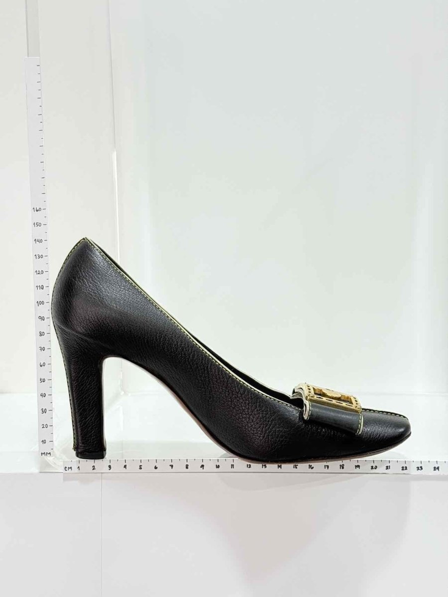 Pre - loved LOUIS VUITTON Fleur Black Size EU 37.5 Pumps at Reems Closet