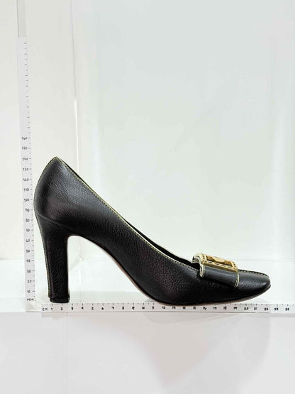 Pre - loved LOUIS VUITTON Fleur Black Size EU 37.5 Pumps at Reems Closet