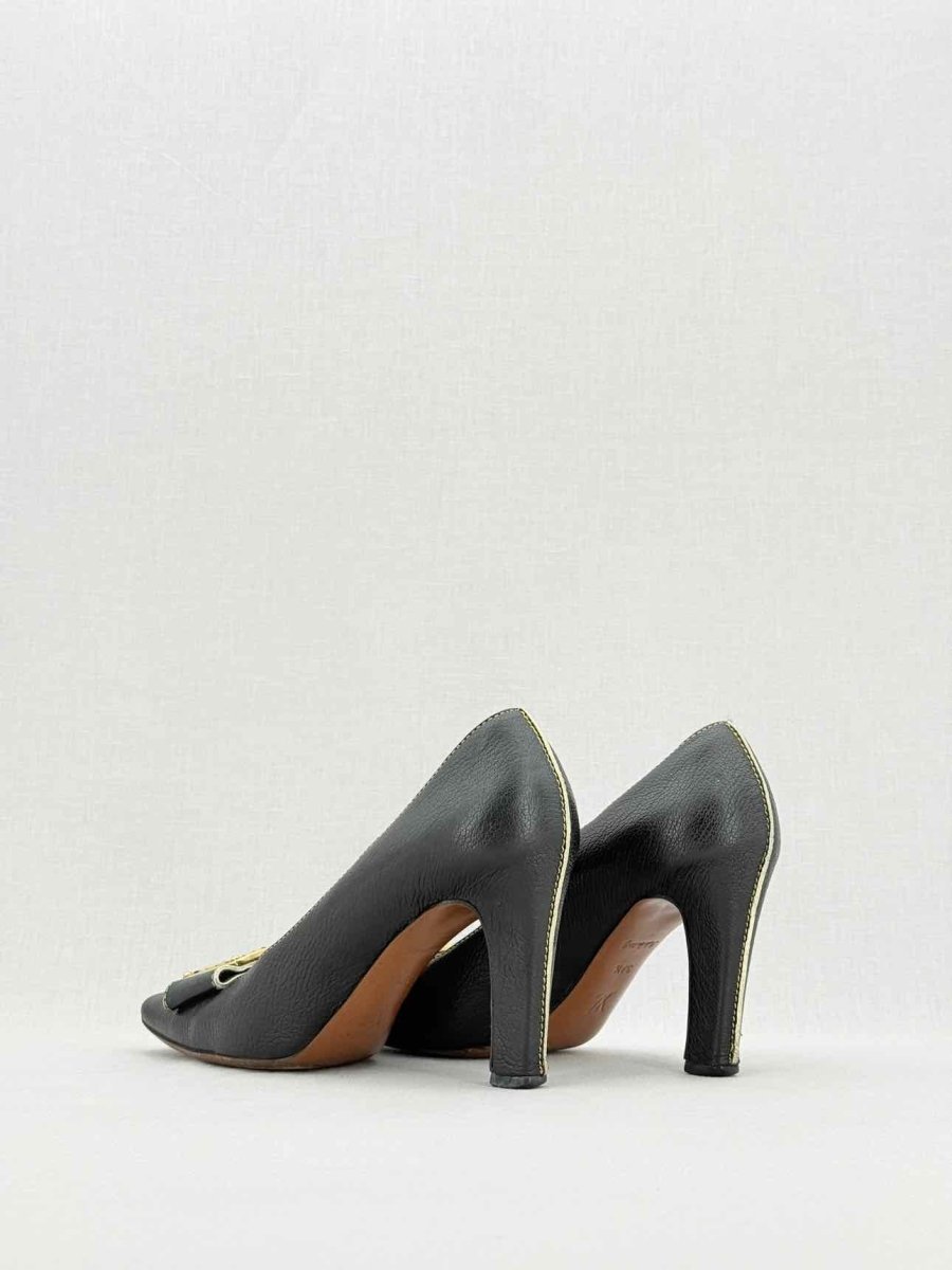 Pre - loved LOUIS VUITTON Fleur Black Size EU 37.5 Pumps at Reems Closet