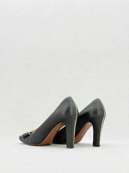 Pre - loved LOUIS VUITTON Fleur Black Size EU 37.5 Pumps at Reems Closet