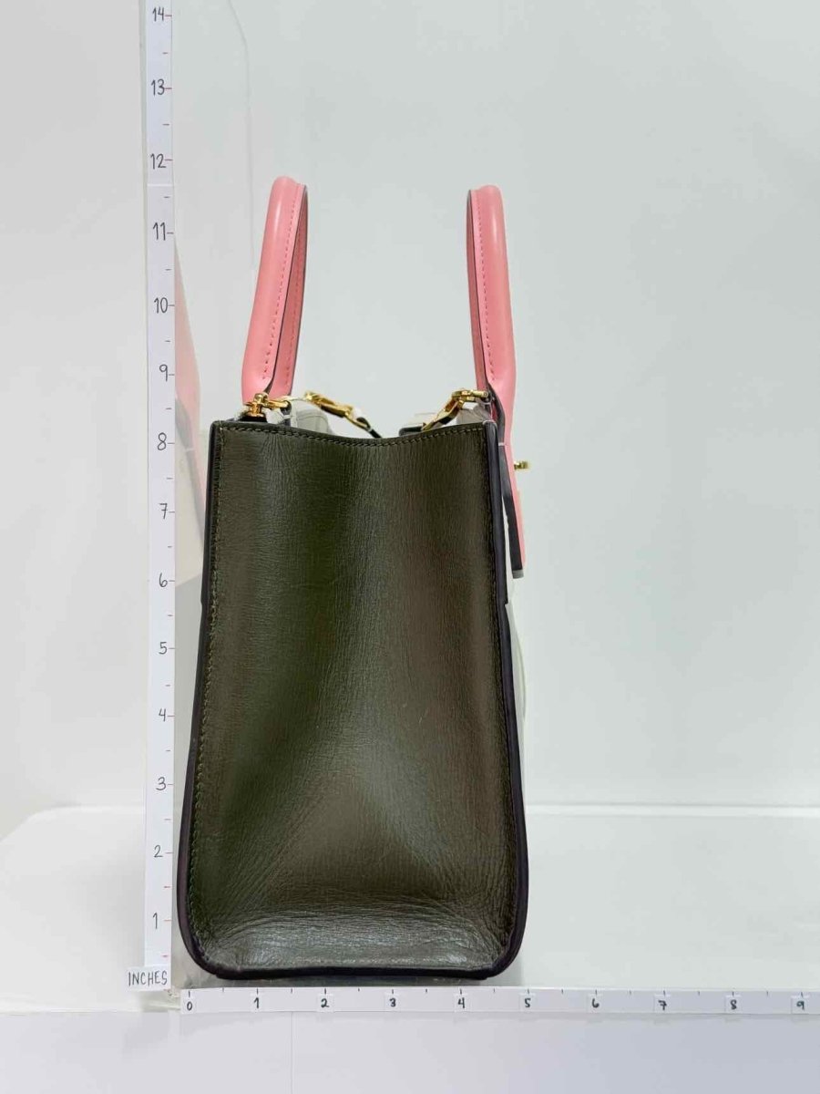 Pre - loved LOUIS VUITTON Green, White & Pink Top Handle at Reems Closet