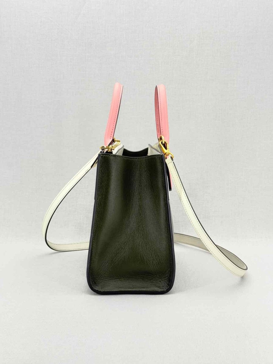 Pre - loved LOUIS VUITTON Green, White & Pink Top Handle at Reems Closet
