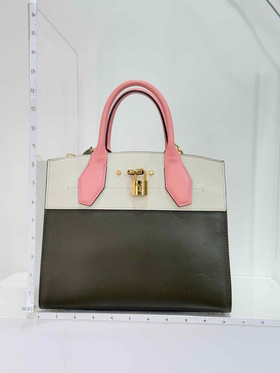 Pre - loved LOUIS VUITTON Green, White & Pink Top Handle at Reems Closet