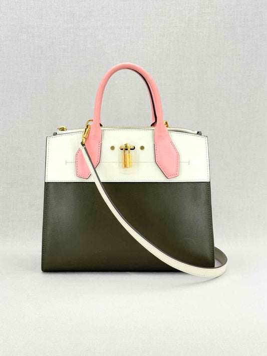 Pre - loved LOUIS VUITTON Green, White & Pink Top Handle at Reems Closet