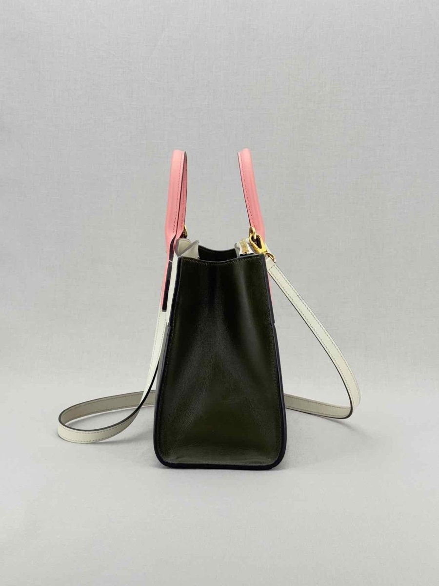 Pre - loved LOUIS VUITTON Green, White & Pink Top Handle at Reems Closet