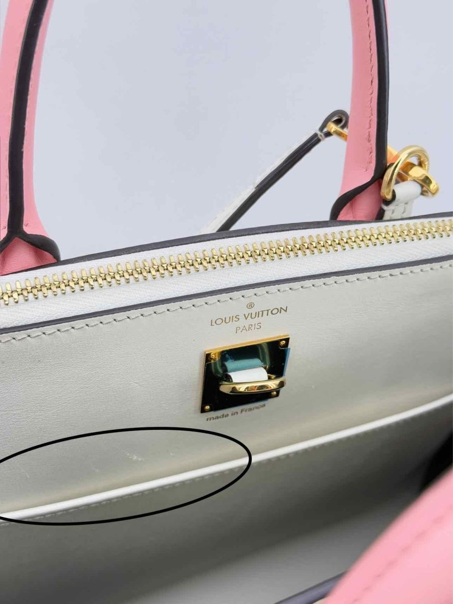 Pre - loved LOUIS VUITTON Green, White & Pink Top Handle at Reems Closet