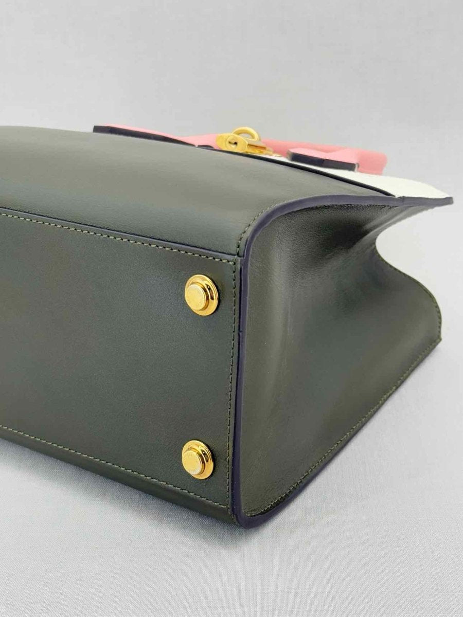 Pre - loved LOUIS VUITTON Green, White & Pink Top Handle at Reems Closet