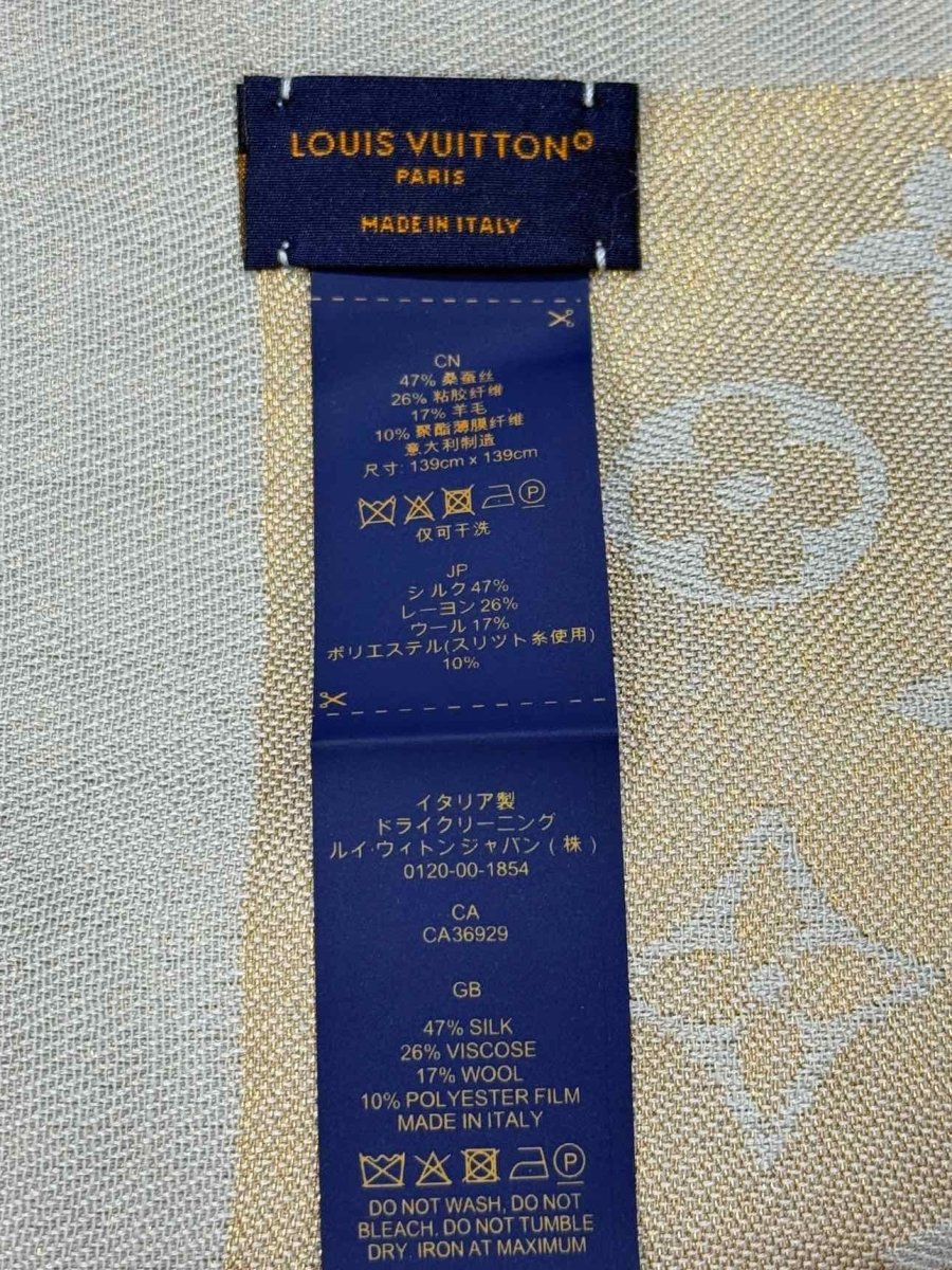 Pre - loved LOUIS VUITTON Grey & Beige Shawl at Reems Closet