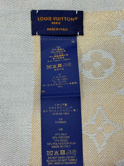 Pre - loved LOUIS VUITTON Grey & Beige Shawl at Reems Closet