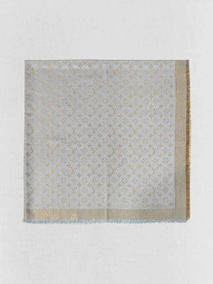 Pre - loved LOUIS VUITTON Grey & Beige Shawl at Reems Closet