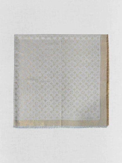 Pre - loved LOUIS VUITTON Grey & Beige Shawl at Reems Closet