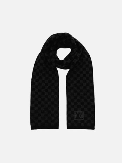 Pre - loved LOUIS VUITTON Grey & Black Damier Bonnet & Scarf at Reems Closet