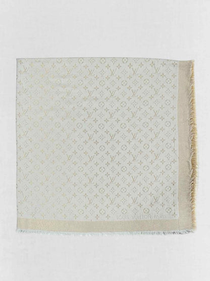 Pre - loved LOUIS VUITTON Grey & Gold Shawl at Reems Closet