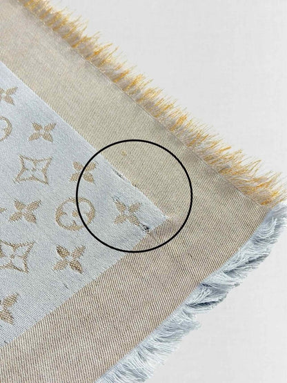 Pre - loved LOUIS VUITTON Grey & Gold Shawl at Reems Closet