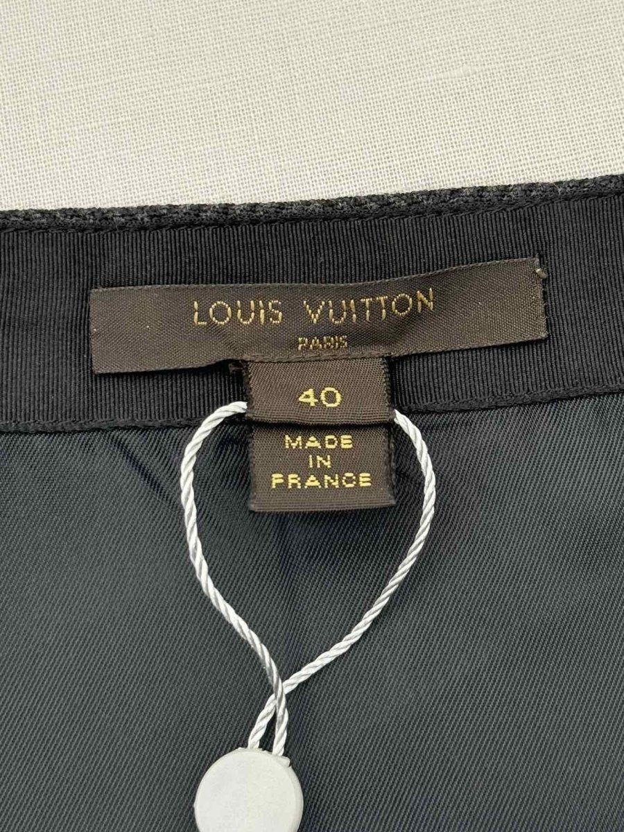 Pre - loved LOUIS VUITTON Grey Herringbone Size US 4 Pencil Skirt at Reems Closet