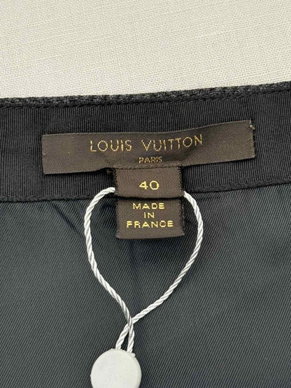 Pre - loved LOUIS VUITTON Grey Herringbone Size US 4 Pencil Skirt at Reems Closet