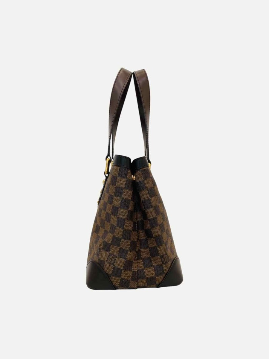 Pre - loved LOUIS VUITTON Hampstead Brown Damier Ebene Top Handle at Reems Closet