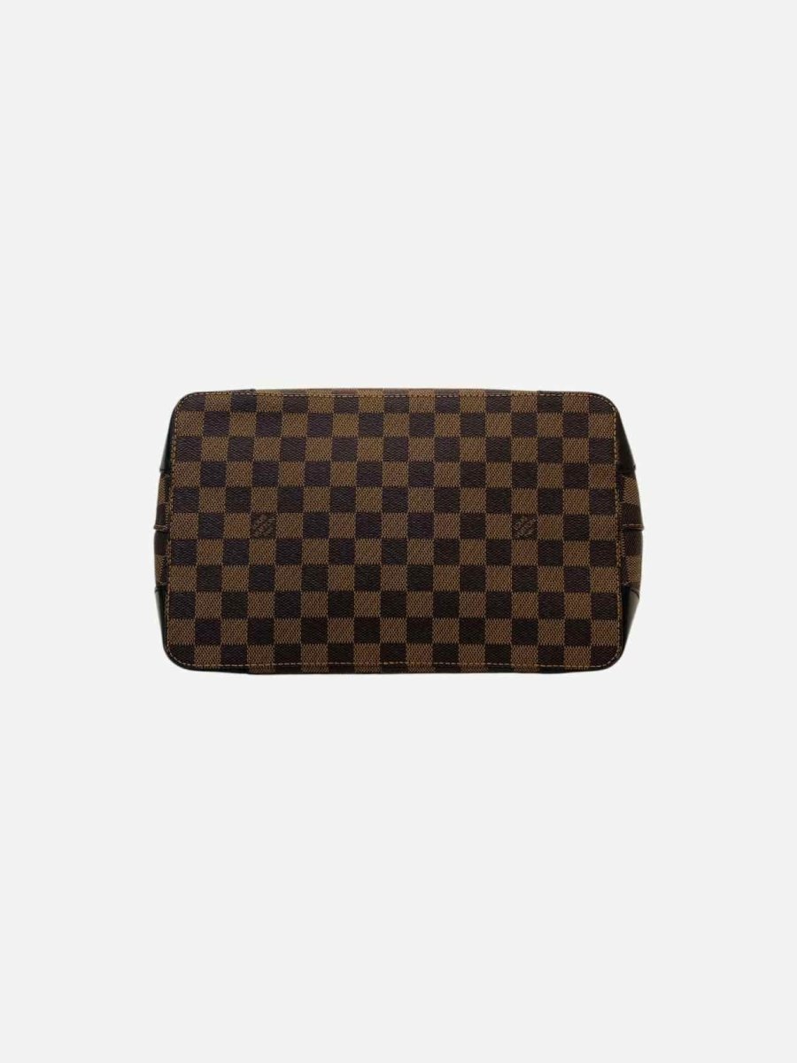 Pre - loved LOUIS VUITTON Hampstead Brown Damier Ebene Top Handle at Reems Closet