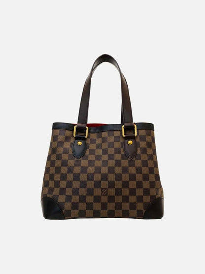 Pre - loved LOUIS VUITTON Hampstead Brown Damier Ebene Top Handle at Reems Closet