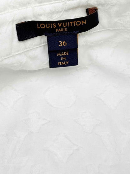 Pre - loved LOUIS VUITTON Icon White Monogram Size US 4 Shirt at Reems Closet
