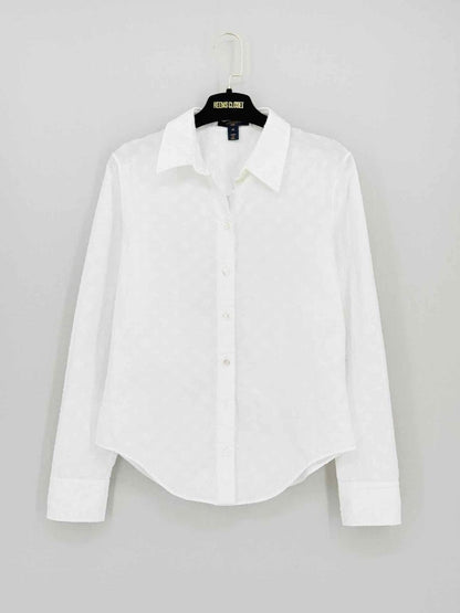 Pre - loved LOUIS VUITTON Icon White Monogram Size US 4 Shirt at Reems Closet