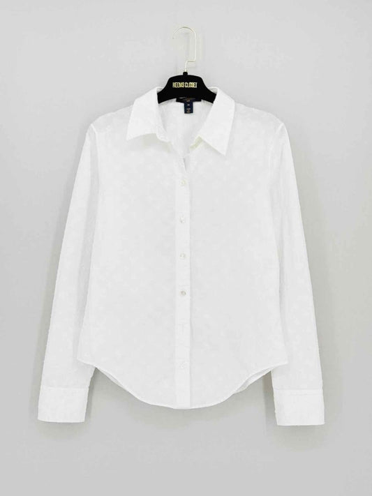 Pre - loved LOUIS VUITTON Icon White Monogram Size US 4 Shirt at Reems Closet
