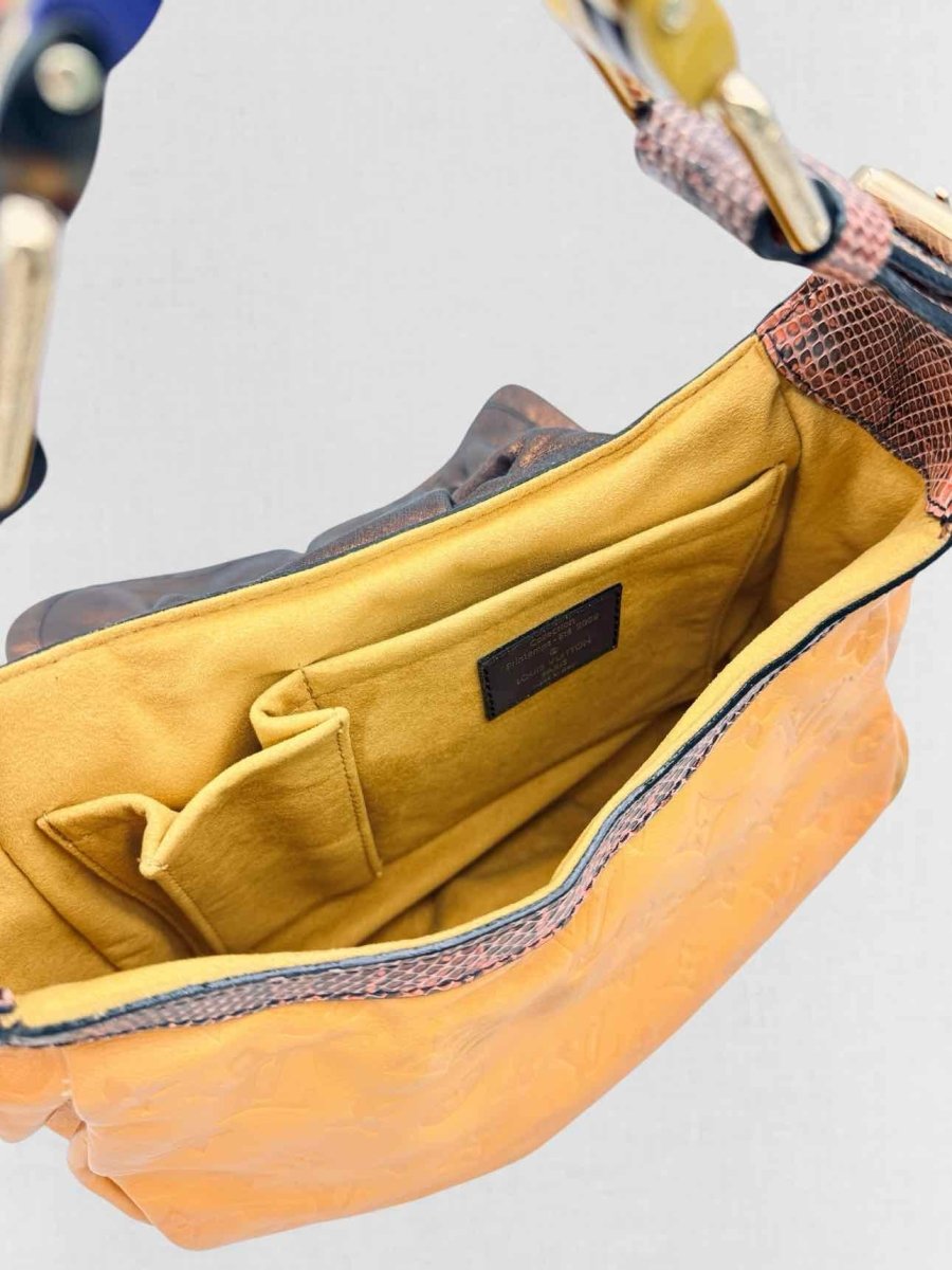 Pre - loved LOUIS VUITTON Kalahari Mustard Hobo bag at Reems Closet
