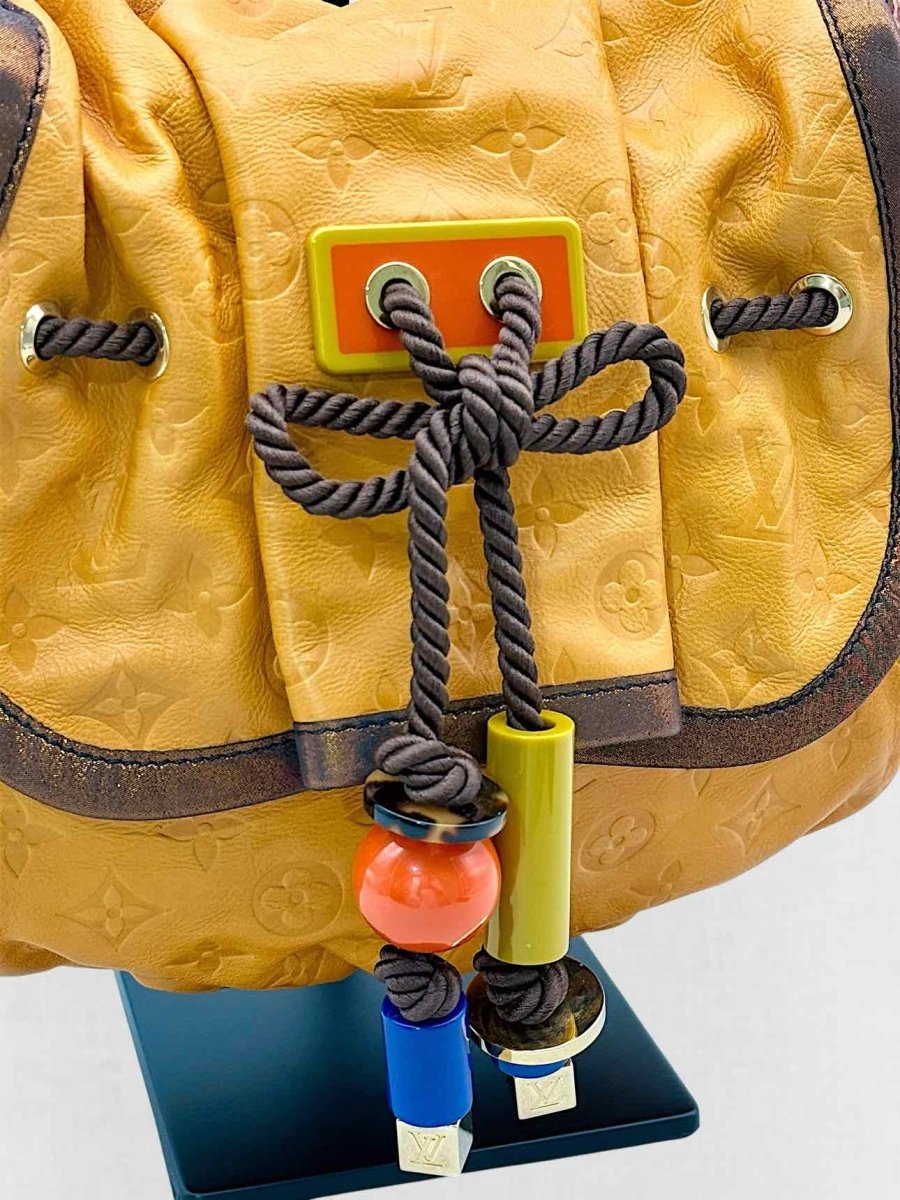 Pre - loved LOUIS VUITTON Kalahari Mustard Hobo bag at Reems Closet