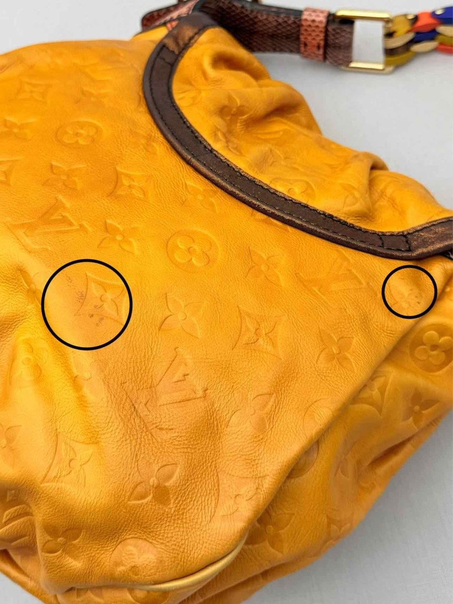 Pre - loved LOUIS VUITTON Kalahari Mustard Hobo bag at Reems Closet