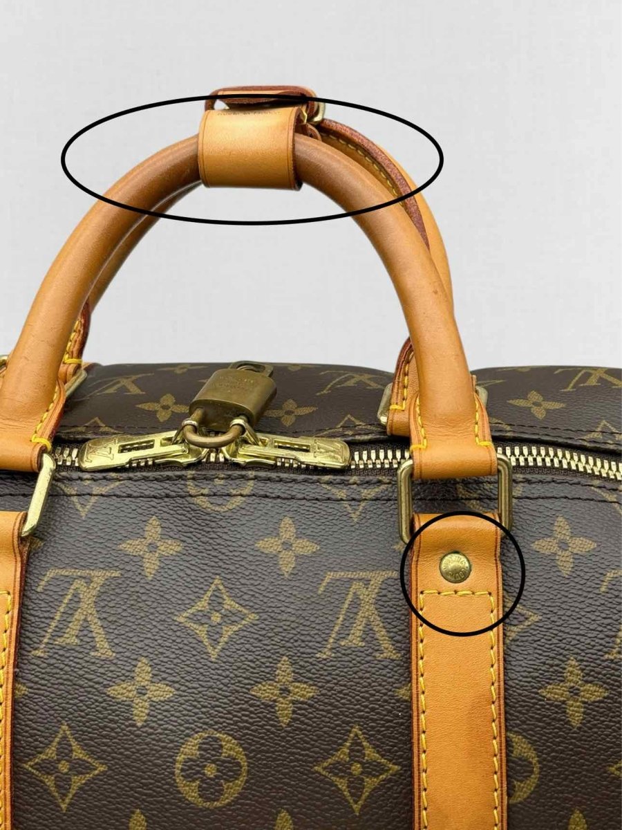 Pre - loved LOUIS VUITTON Keepall Brown Monogram Duffel bag at Reems Closet