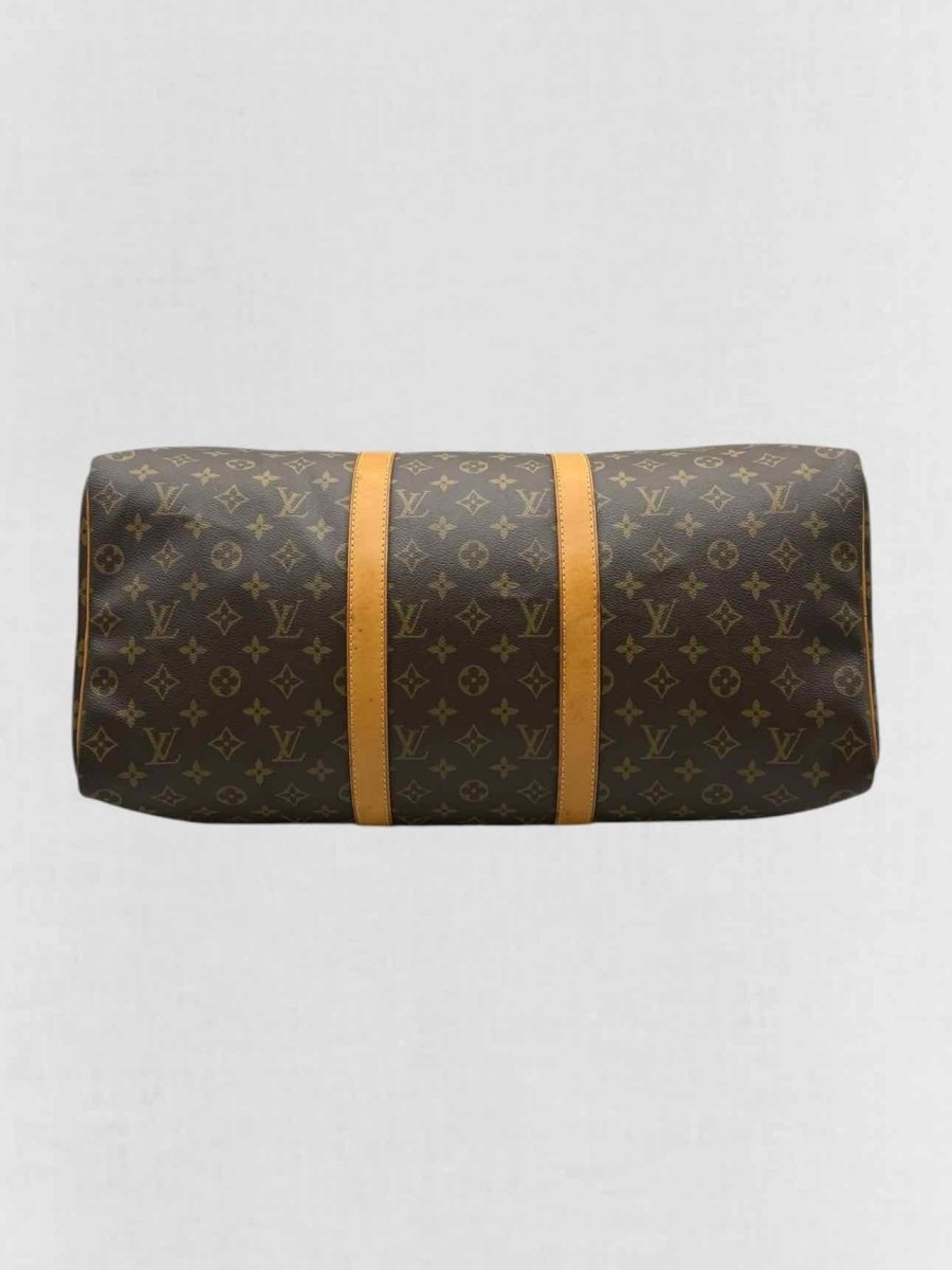 Pre - loved LOUIS VUITTON Keepall Brown Monogram Duffel bag at Reems Closet