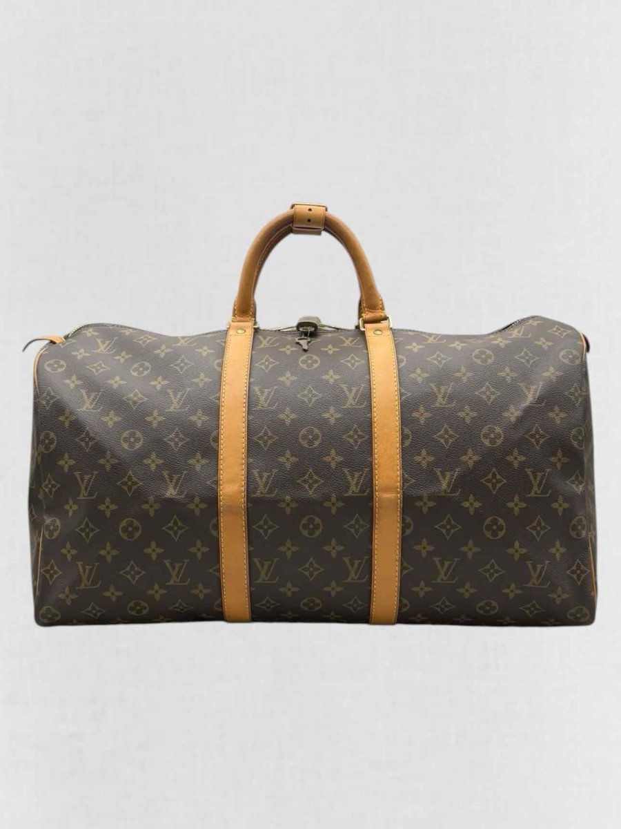 Pre - loved LOUIS VUITTON Keepall Brown Monogram Duffel bag at Reems Closet