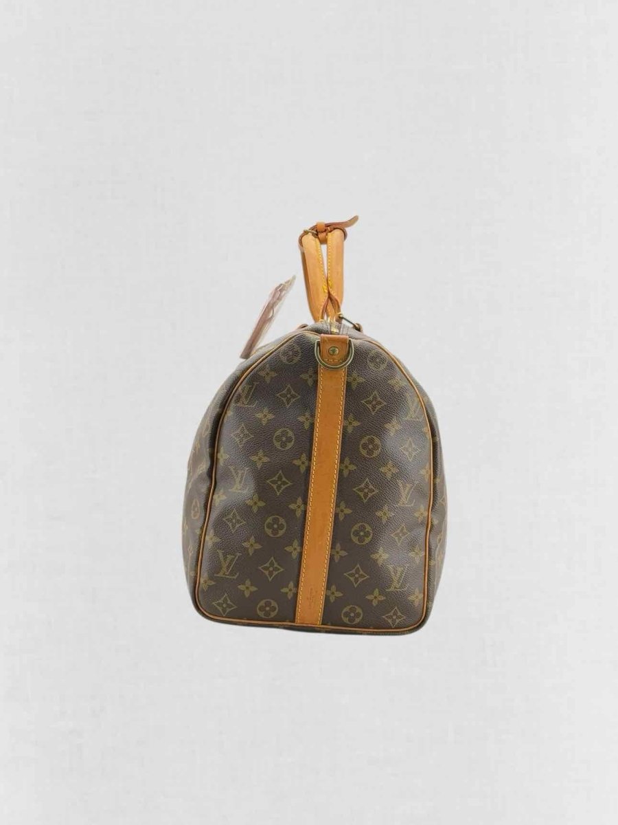 Pre - loved LOUIS VUITTON Keepall Brown Monogram Duffel bag at Reems Closet