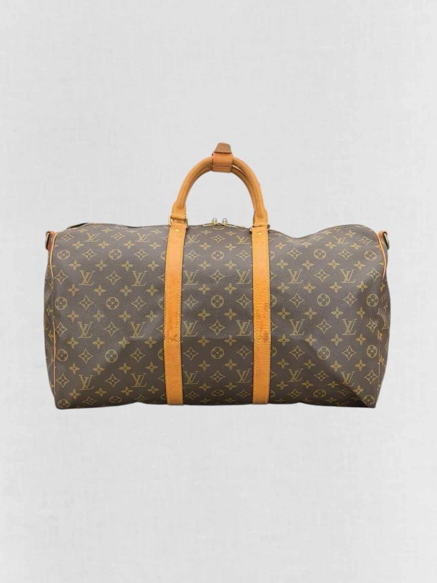Pre - loved LOUIS VUITTON Keepall Brown Monogram Duffel bag at Reems Closet