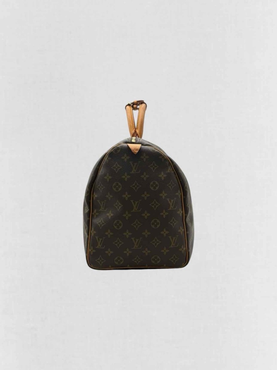 Pre - loved LOUIS VUITTON Keepall Brown Monogram Duffel bag at Reems Closet