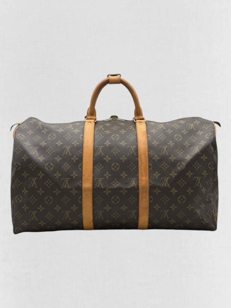 Pre - loved LOUIS VUITTON Keepall Brown Monogram Duffel bag at Reems Closet