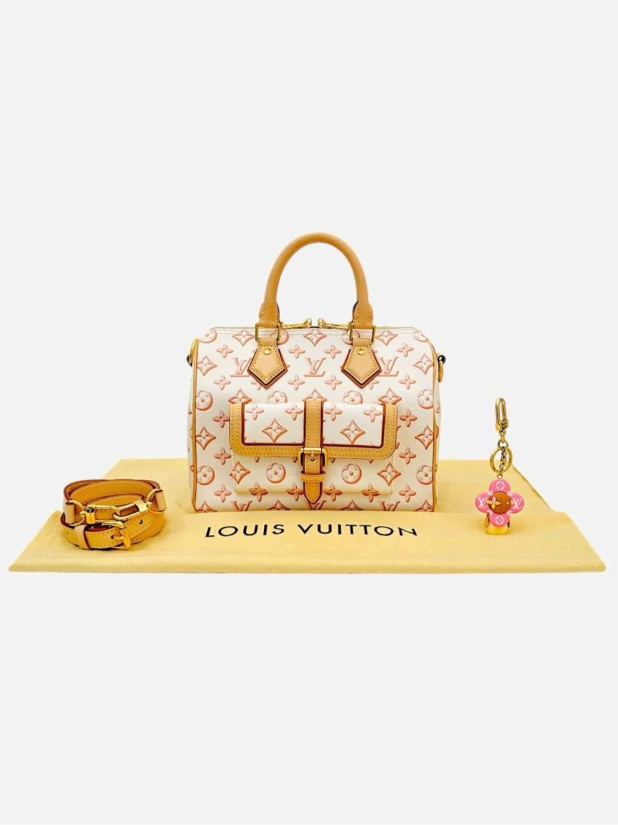 Pre - loved LOUIS VUITTON Limited Edition Beige Monogram Top Handle at Reems Closet