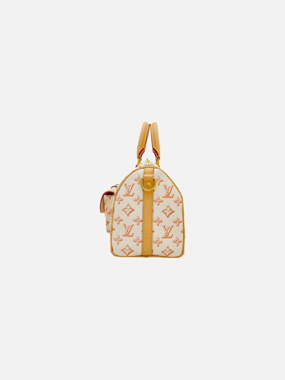 Pre - loved LOUIS VUITTON Limited Edition Beige Monogram Top Handle at Reems Closet