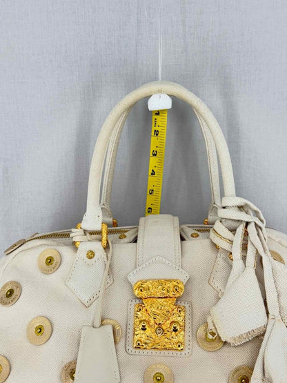 Pre - loved LOUIS VUITTON Limited Edition Beige Top Handle at Reems Closet