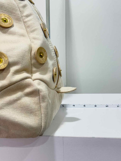 Pre - loved LOUIS VUITTON Limited Edition Beige Top Handle at Reems Closet