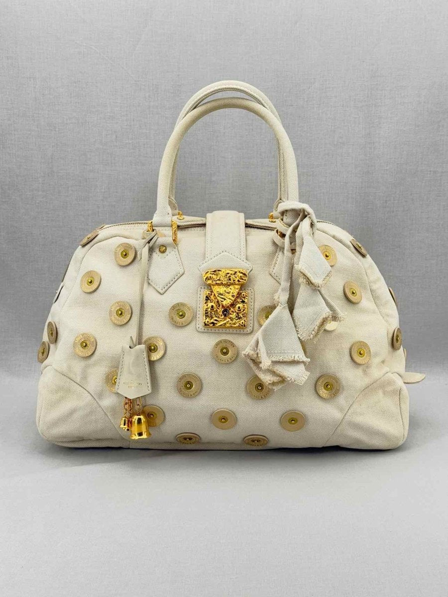 Pre - loved LOUIS VUITTON Limited Edition Beige Top Handle at Reems Closet