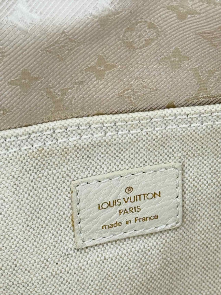 Pre - loved LOUIS VUITTON Limited Edition Beige Top Handle at Reems Closet