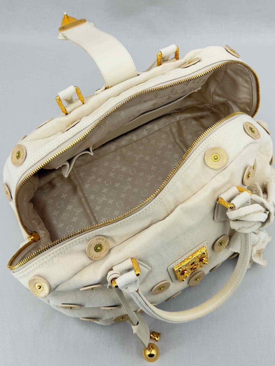 Pre - loved LOUIS VUITTON Limited Edition Beige Top Handle at Reems Closet